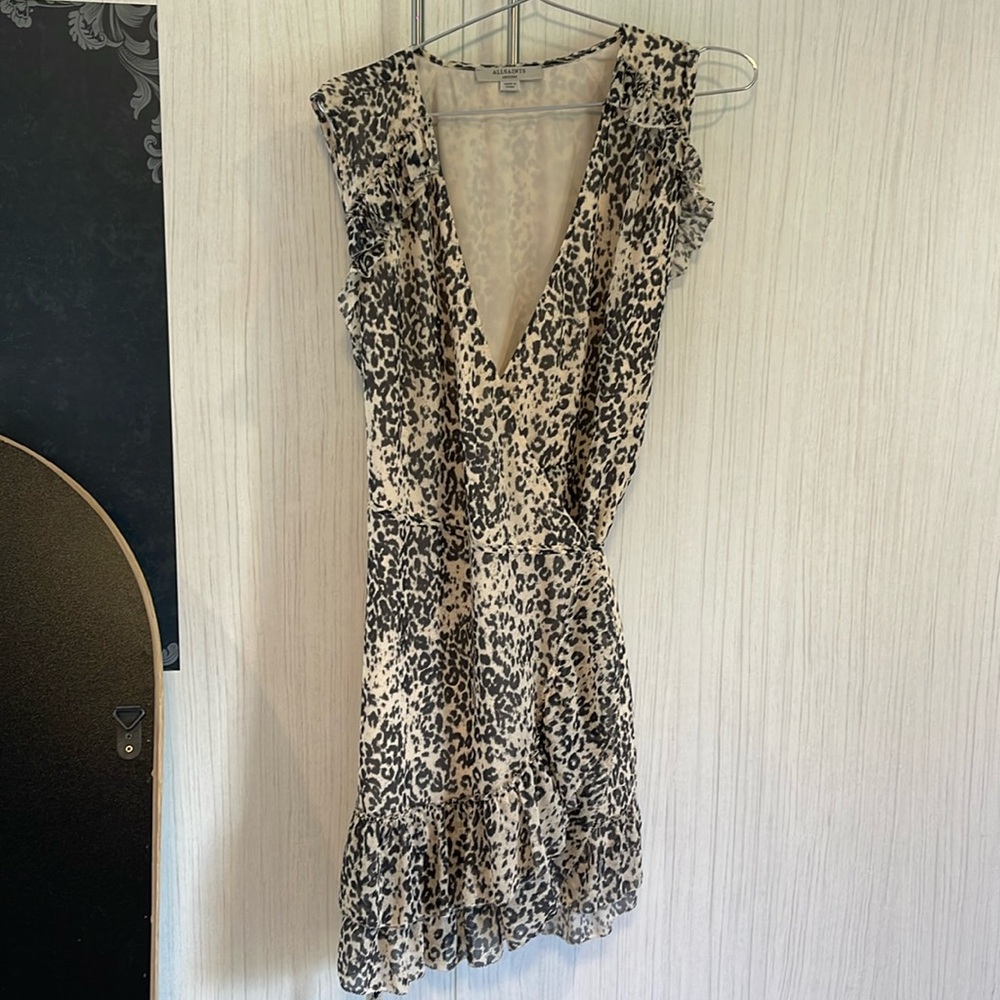 ALLSAINTS mini wrap dress worn twice